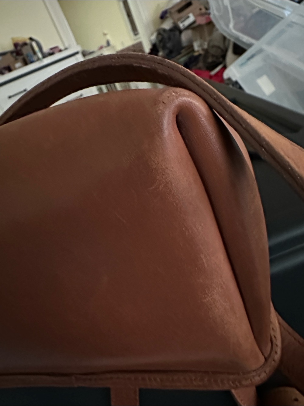 Coach Brown Leather Backpack with Gold Hardware #9960 - Picture 5 of 10
